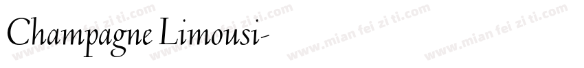 Champagne Limousi字体转换